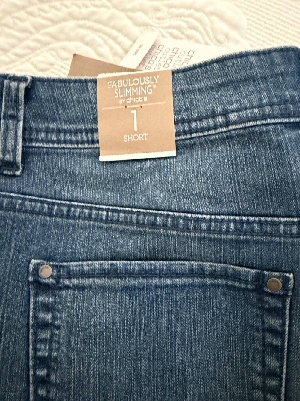 3 pairs of Chicos jeans size 1 womens chicos - Picture 3 of 3